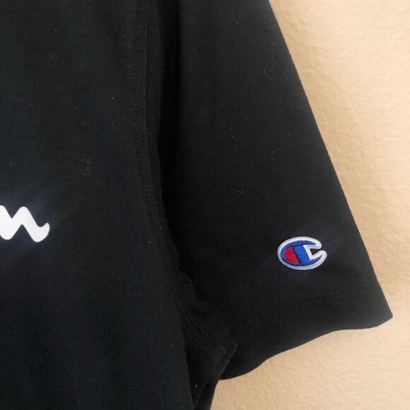 Y2K 90s Champion Black Short Sleeve Tee Shirt Woman’s Size Large - Picture 4 of 7